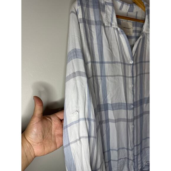 Thread & Supply Plaid Button Down Long Sleeve Shirt Relaxed Fit Size L - Picture 4 of 9